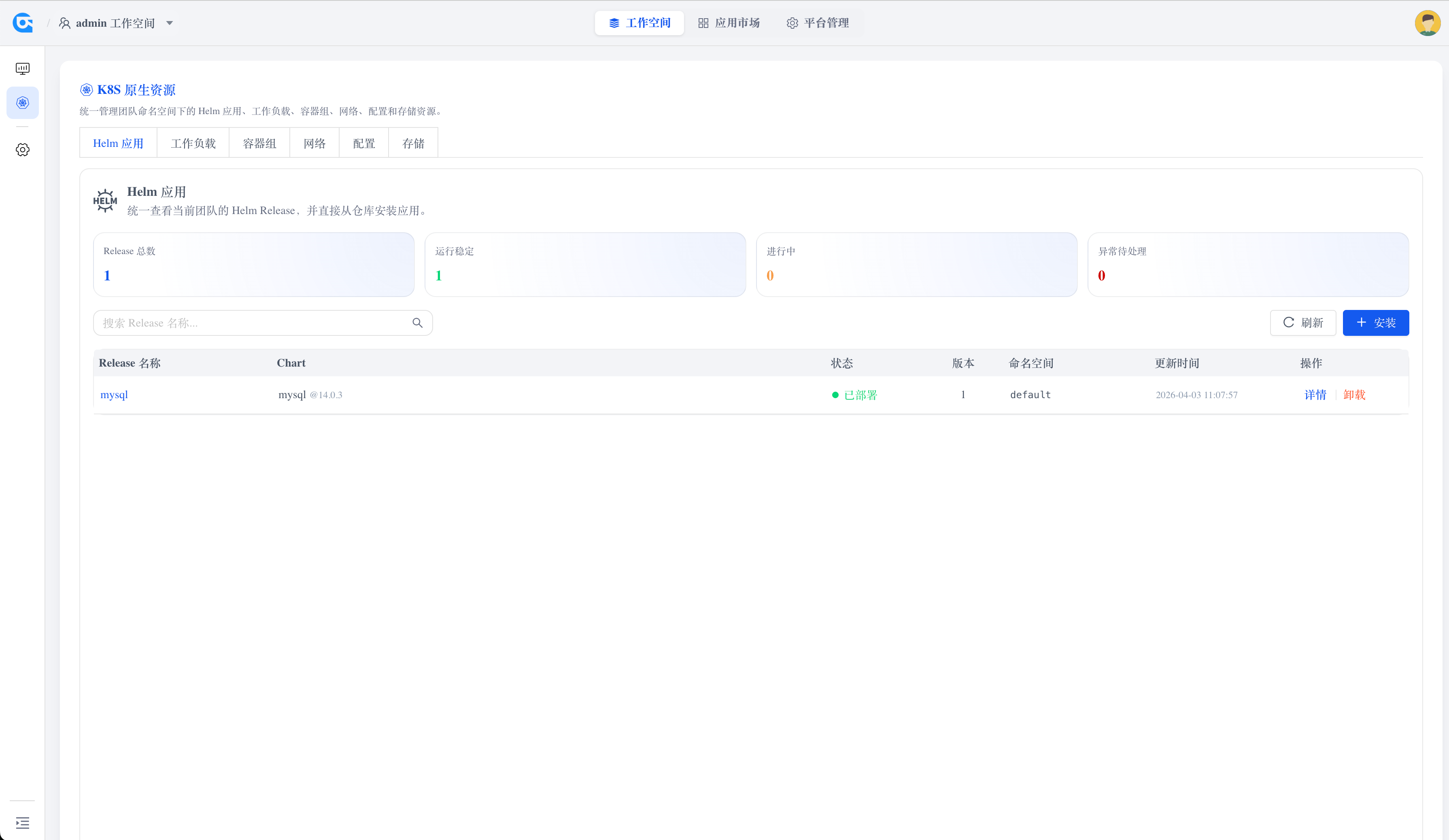 Helm 应用视图
